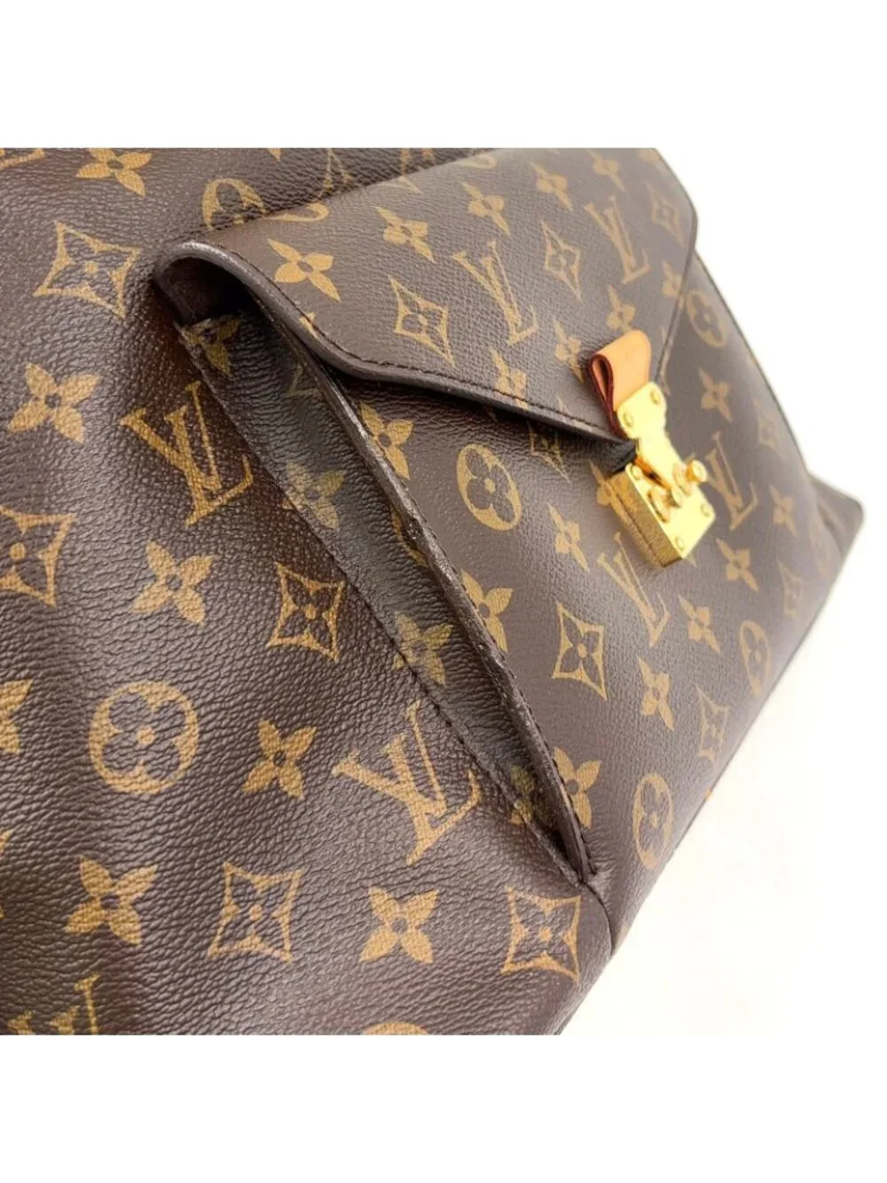 Louis Vuitton Metis Monogram Leather Brown Light Handbag Gold
